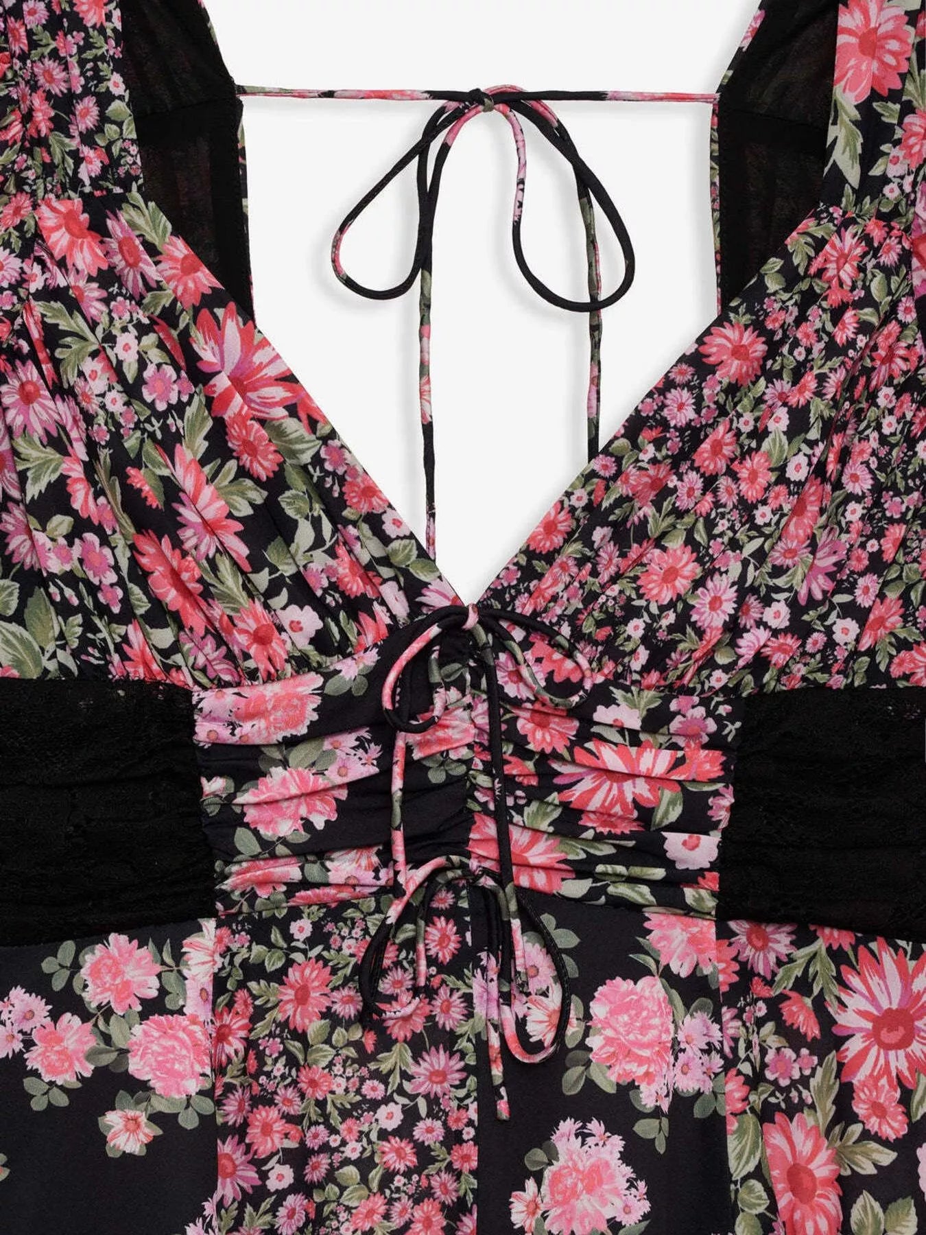 Ruffled Floral Print Half Sleeve Dress-Dresses-Krush Kandy, Women's Online Fashion Boutique Located in Phoenix, Arizona (Scottsdale Area)