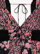 Ruffled Floral Print Half Sleeve Dress-Dresses-Krush Kandy, Women's Online Fashion Boutique Located in Phoenix, Arizona (Scottsdale Area)