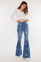 Kancan High-Rise Floral Flare Jeans-Denim-Krush Kandy, Women's Online Fashion Boutique Located in Phoenix, Arizona (Scottsdale Area)