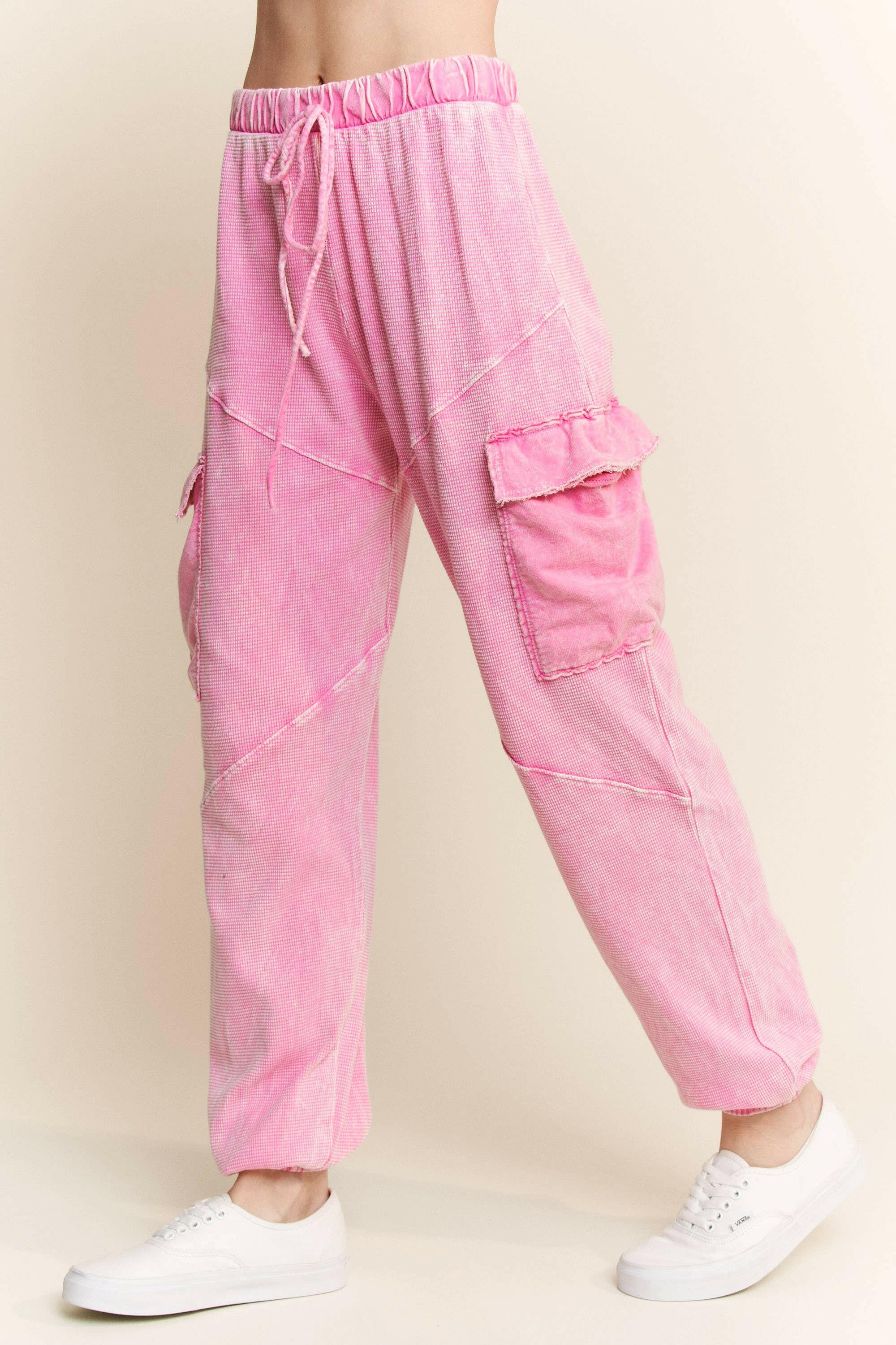 J.HER Mineral Wash Cargo pocket detail Joggers-Krush Kandy, Women's Online Fashion Boutique Located in Phoenix, Arizona (Scottsdale Area)
