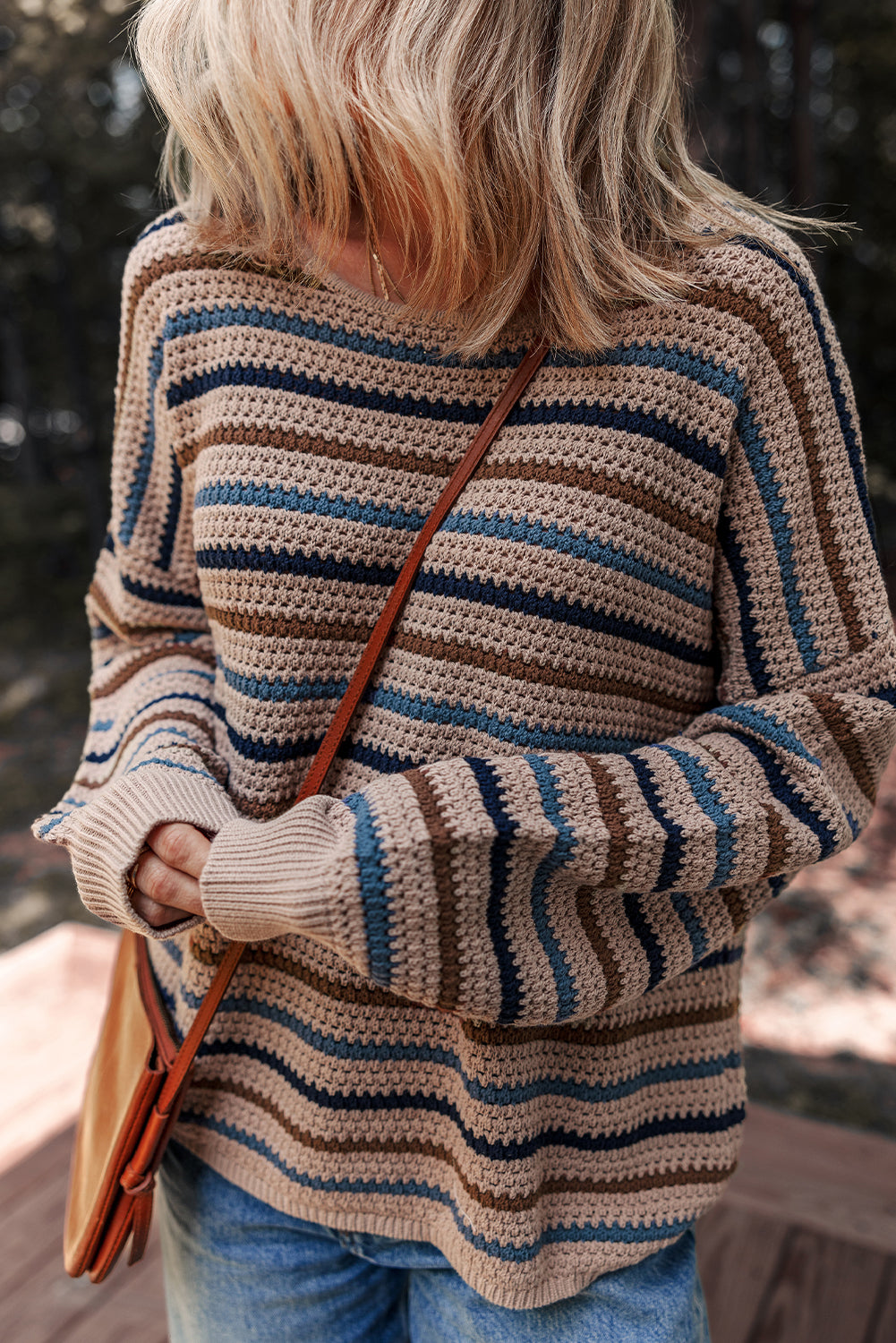 Sunset Horizon Striped Knit Sweater-Sweaters-Krush Kandy, Women's Online Fashion Boutique Located in Phoenix, Arizona (Scottsdale Area)