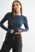 Four Way Stretch Versatile Pullover Top-Long Sleeve Tops-Krush Kandy, Women's Online Fashion Boutique Located in Phoenix, Arizona (Scottsdale Area)