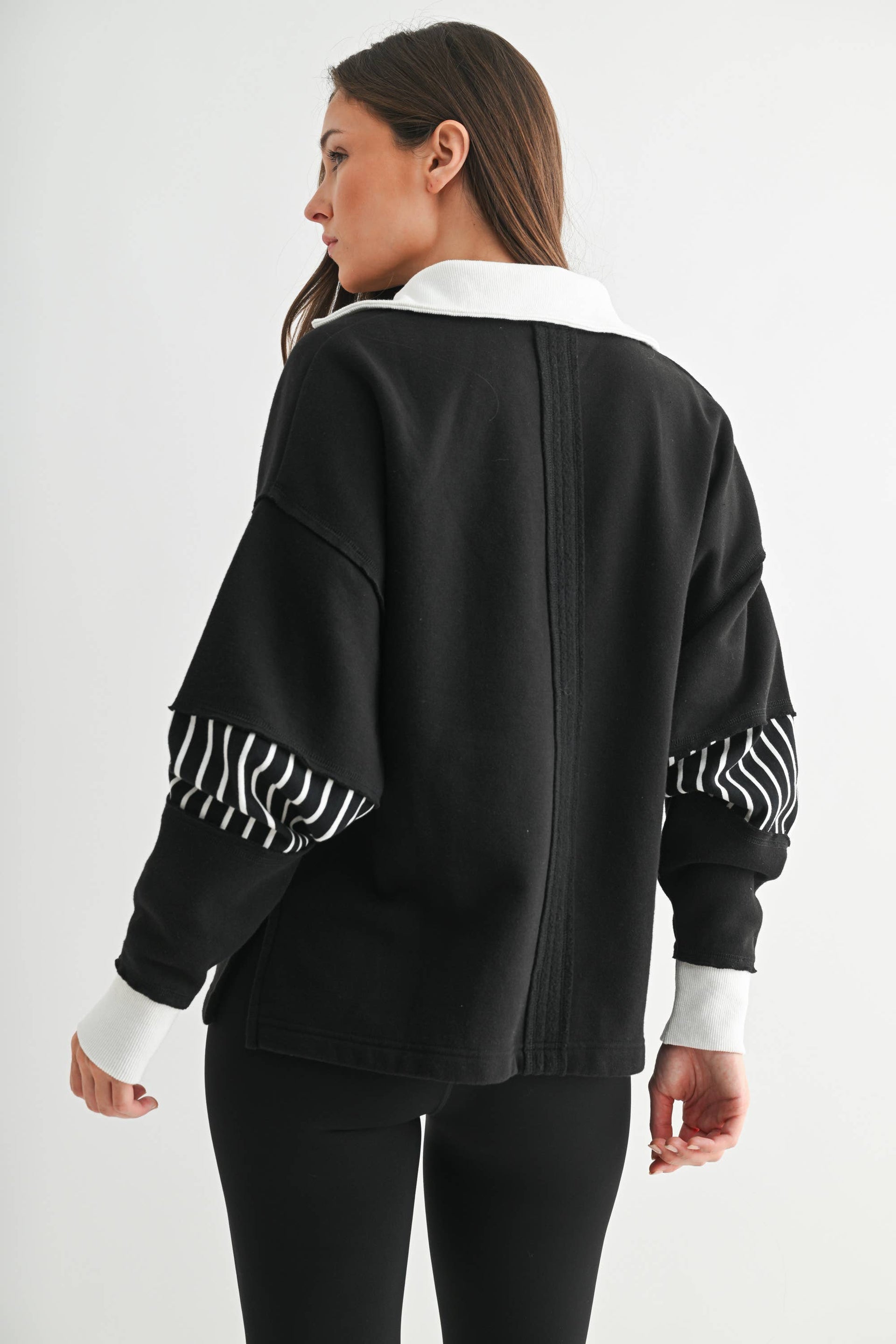 Varsity Edge Pullover-Pullovers-Krush Kandy, Women's Online Fashion Boutique Located in Phoenix, Arizona (Scottsdale Area)