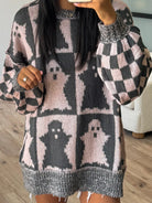 Checkered Ghost Knit Sweater-Sweaters-Krush Kandy, Women's Online Fashion Boutique Located in Phoenix, Arizona (Scottsdale Area)