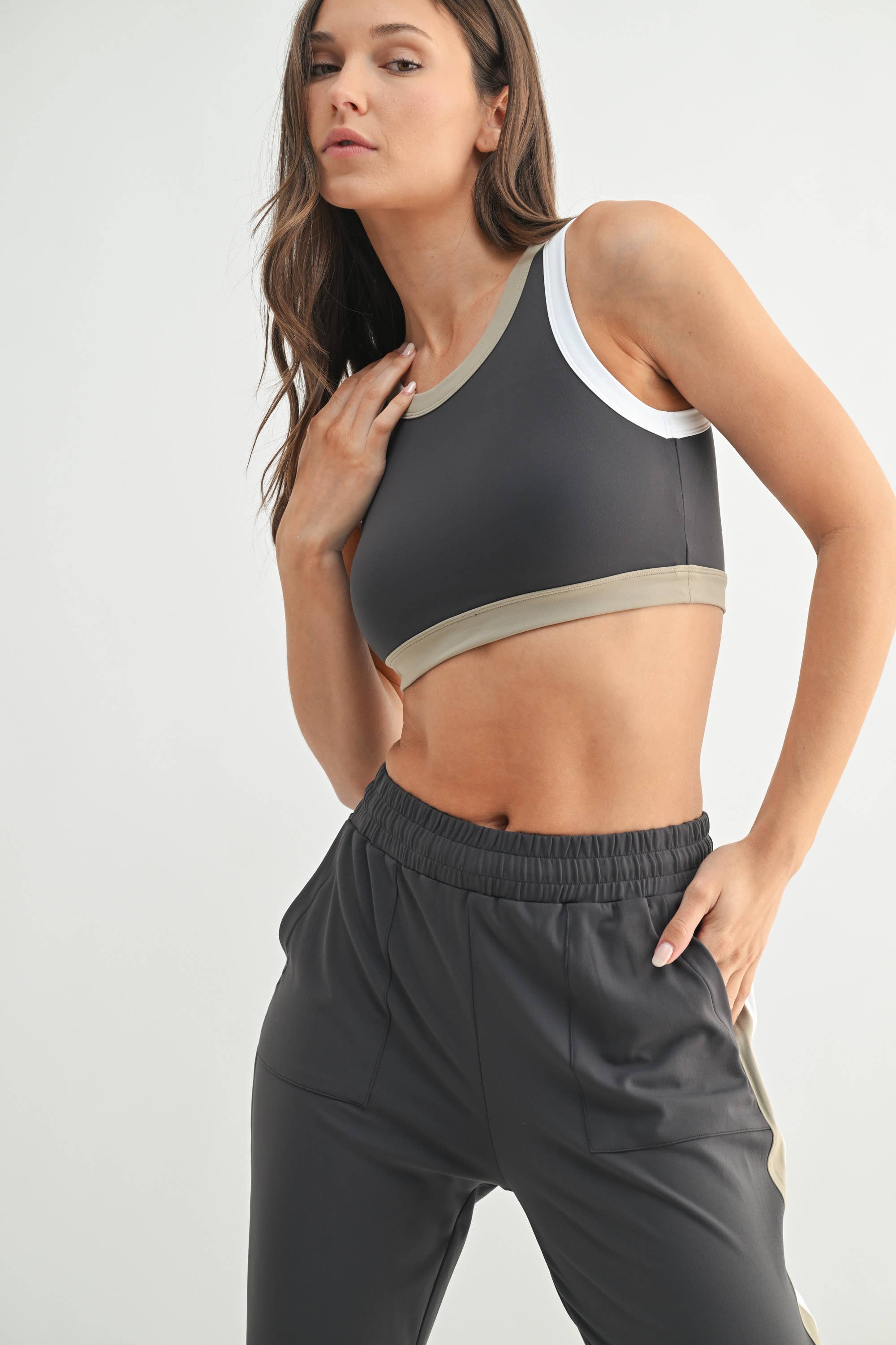 Polyester-Spandex Active Jogger and Sports Bra Set-2 Piece Outfit Sets-Krush Kandy, Women's Online Fashion Boutique Located in Phoenix, Arizona (Scottsdale Area)