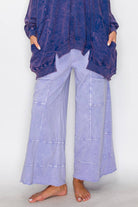 Seaside Breeze Mineral Wash Wide Leg Cropped Pants-Bottoms-Krush Kandy, Women's Online Fashion Boutique Located in Phoenix, Arizona (Scottsdale Area)