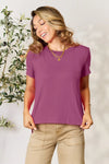 Basic Bae Full Size Round Neck Short Sleeve T-Shirt-Tops-Krush Kandy, Women's Online Fashion Boutique Located in Phoenix, Arizona (Scottsdale Area)