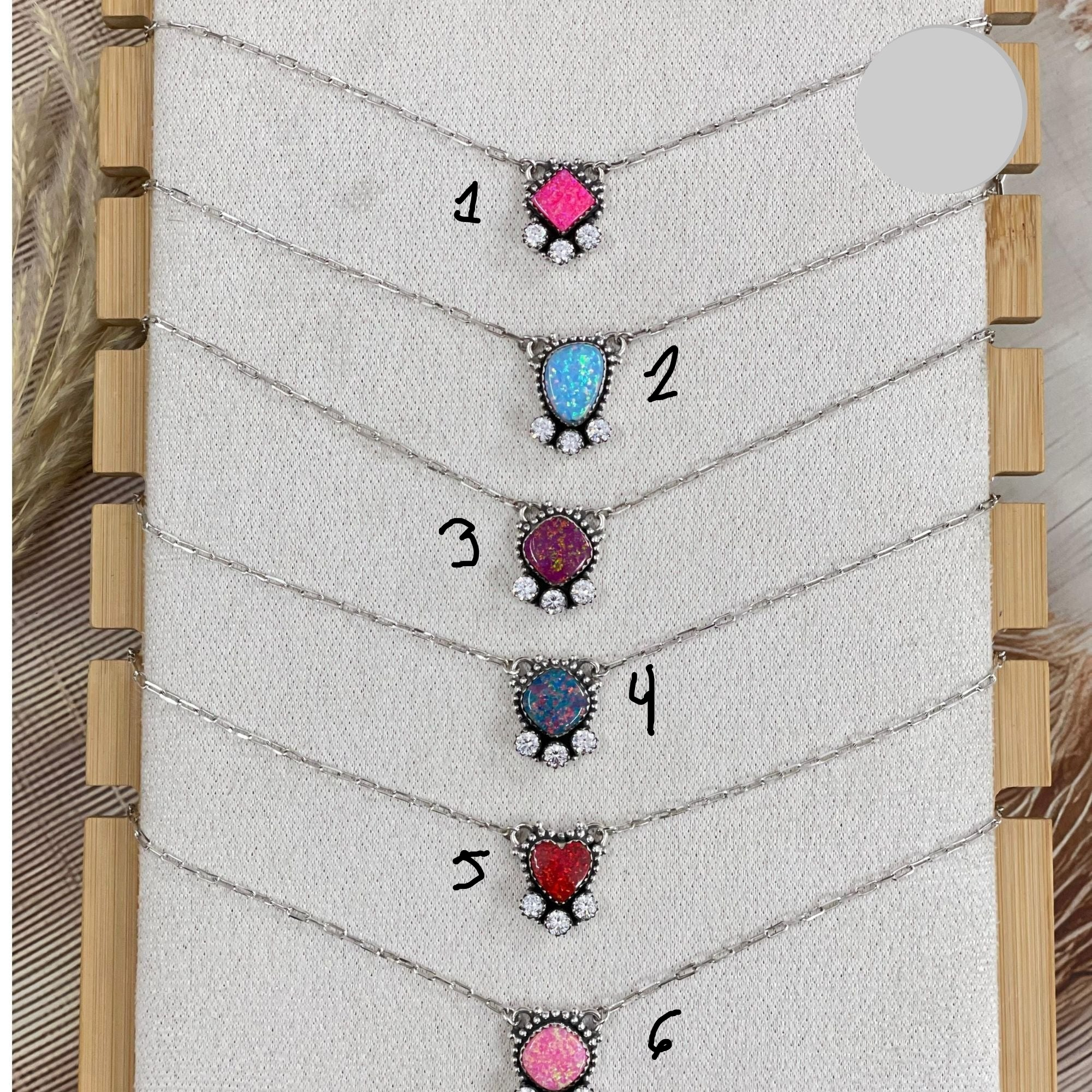 One Of A Kind Opal Necklaces-Chain Necklaces-Krush Kandy, Women's Online Fashion Boutique Located in Phoenix, Arizona (Scottsdale Area)