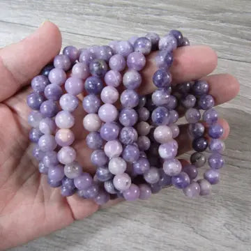 8mm Lepidolite Beaded Stretch Bracelet-Chain Bracelets-Krush Kandy, Women's Online Fashion Boutique Located in Phoenix, Arizona (Scottsdale Area)