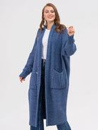 Pocketed Open Front Long Sleeve Longline Cardigan-Krush Kandy, Women's Online Fashion Boutique Located in Phoenix, Arizona (Scottsdale Area)