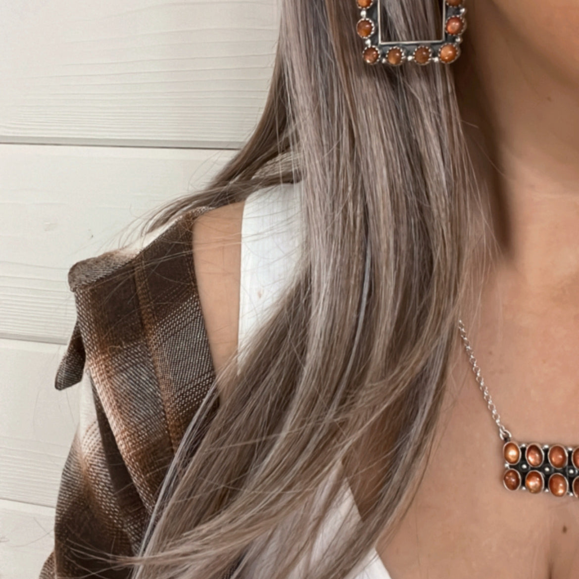 Prettiest Portrait Stone Earrings | PREORDER Now Open-Hoop Earrings-Krush Kandy, Women's Online Fashion Boutique Located in Phoenix, Arizona (Scottsdale Area)
