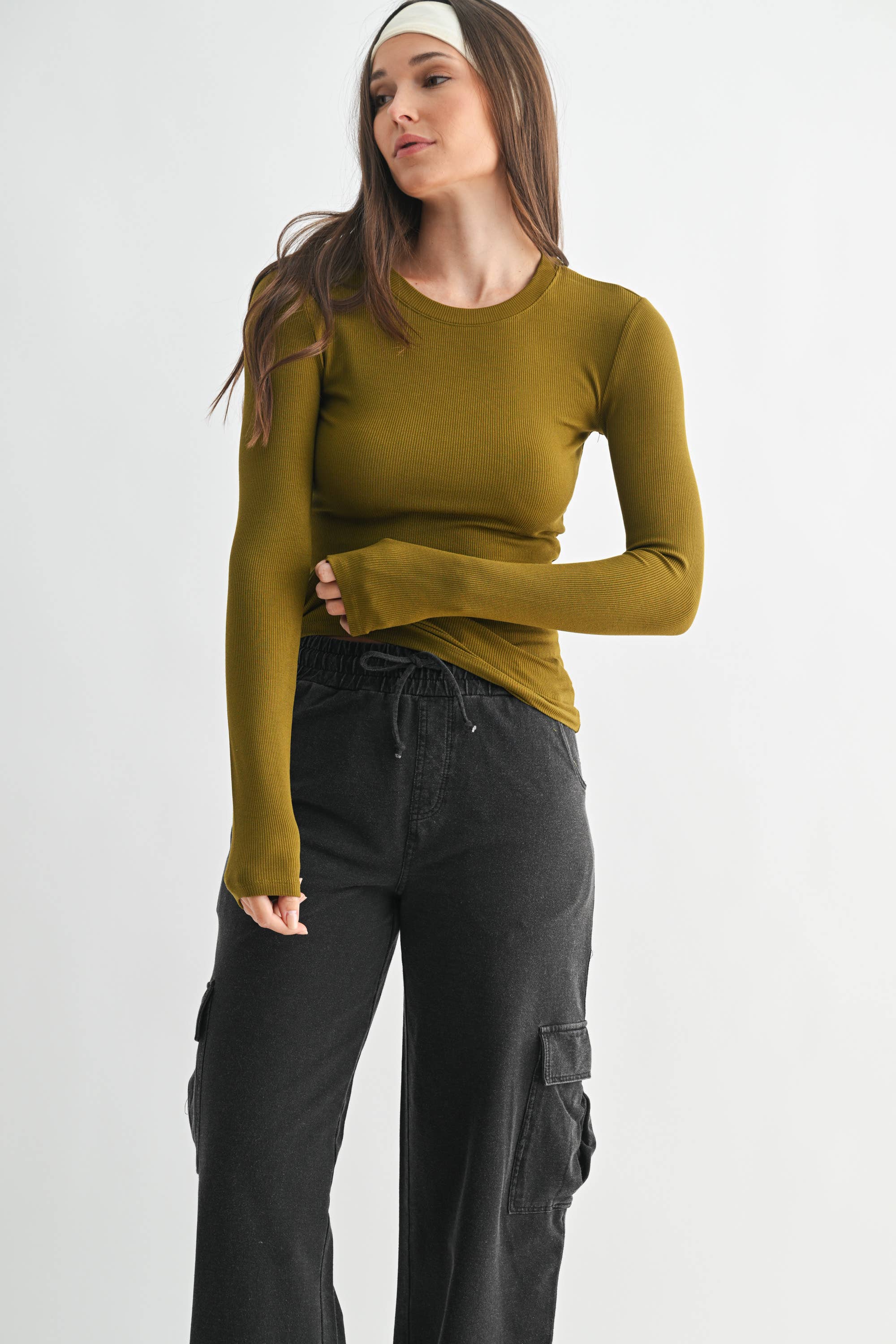 Four Way Stretch Versatile Pullover Top-Long Sleeve Tops-Krush Kandy, Women's Online Fashion Boutique Located in Phoenix, Arizona (Scottsdale Area)
