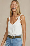 3d Twisted Flower Tank Top