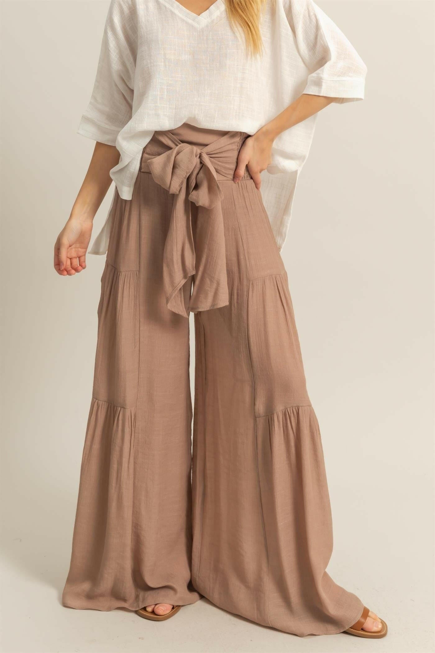 Boho Breeze Tiered Palazzo Pants S-3X-Pants-Krush Kandy, Women's Online Fashion Boutique Located in Phoenix, Arizona (Scottsdale Area)
