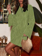 Cutout Back Flare Sleeve Dress-Dresses-Krush Kandy, Women's Online Fashion Boutique Located in Phoenix, Arizona (Scottsdale Area)