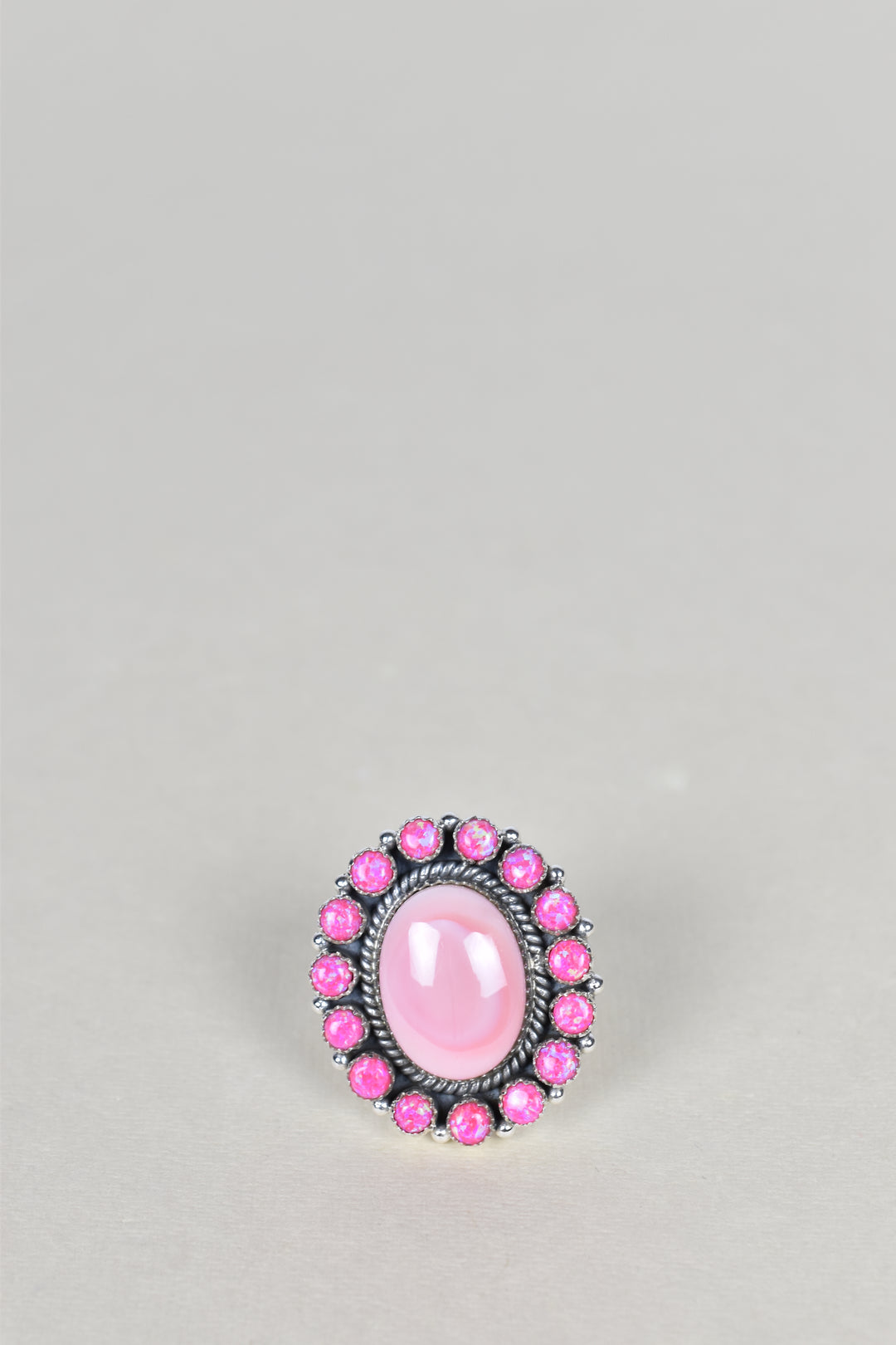 Pink Conch & Neon Pink Opal One of A Kind Ring-Rings-Krush Kandy, Women's Online Fashion Boutique Located in Phoenix, Arizona (Scottsdale Area)
