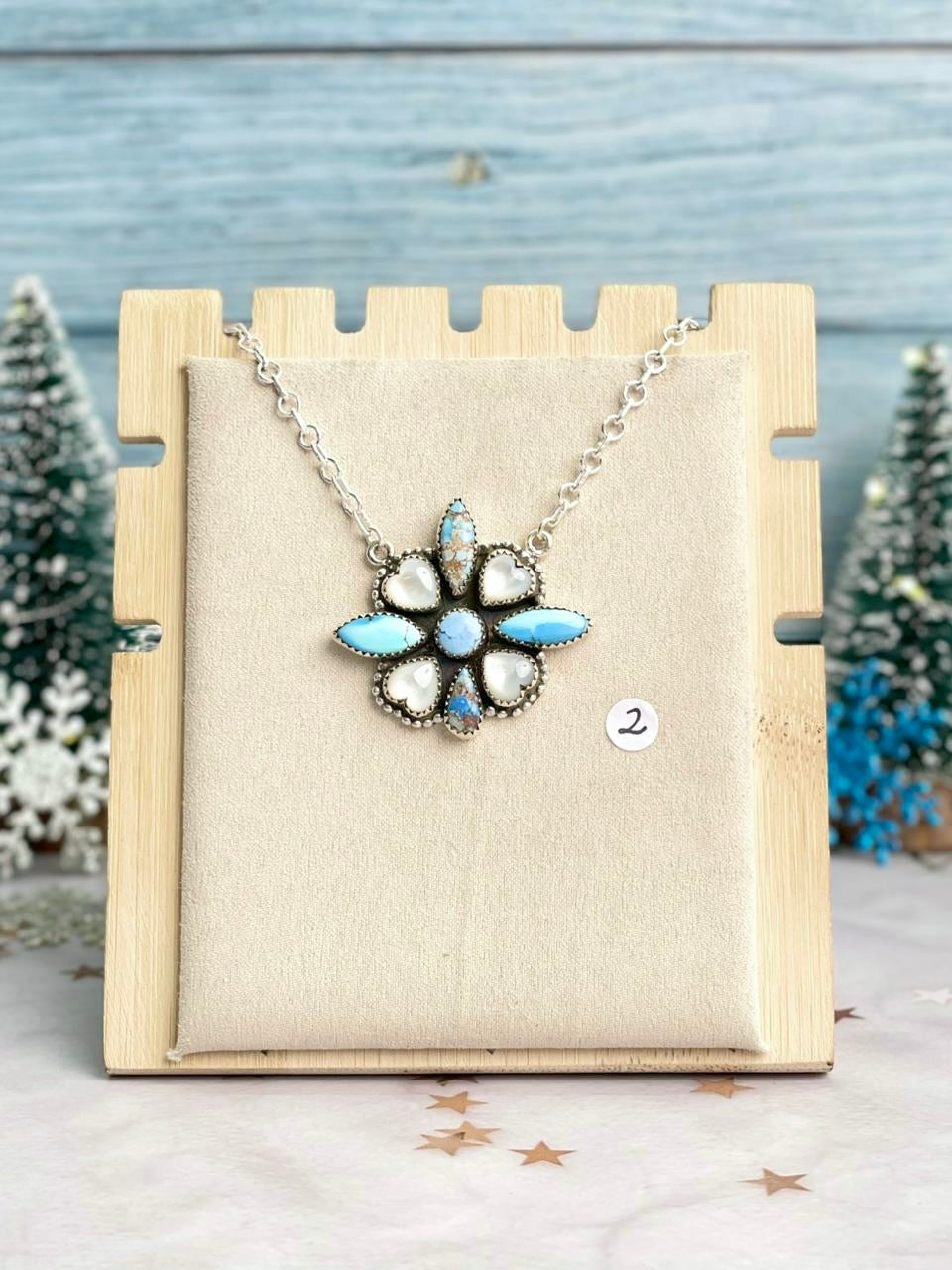 Winter Frost Golden Hills Cluster Necklace-Necklaces-Krush Kandy, Women&#39;s Online Fashion Boutique Located in Phoenix, Arizona (Scottsdale Area)