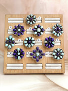 Midnight Muse Multi Dahlia Ring Clusters-Rings-Krush Kandy, Women's Online Fashion Boutique Located in Phoenix, Arizona (Scottsdale Area)
