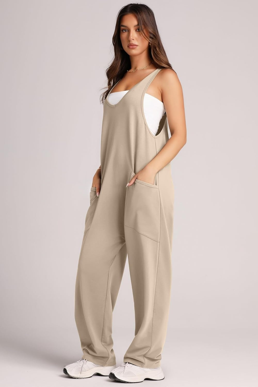 Wide Strap Jumpsuit with Pockets-Jumpsuits & Rompers-Krush Kandy, Women's Online Fashion Boutique Located in Phoenix, Arizona (Scottsdale Area)