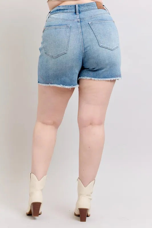 Judy Blue High Waist Western Embroidery Cut-Off Shorts-Denim-Krush Kandy, Women's Online Fashion Boutique Located in Phoenix, Arizona (Scottsdale Area)