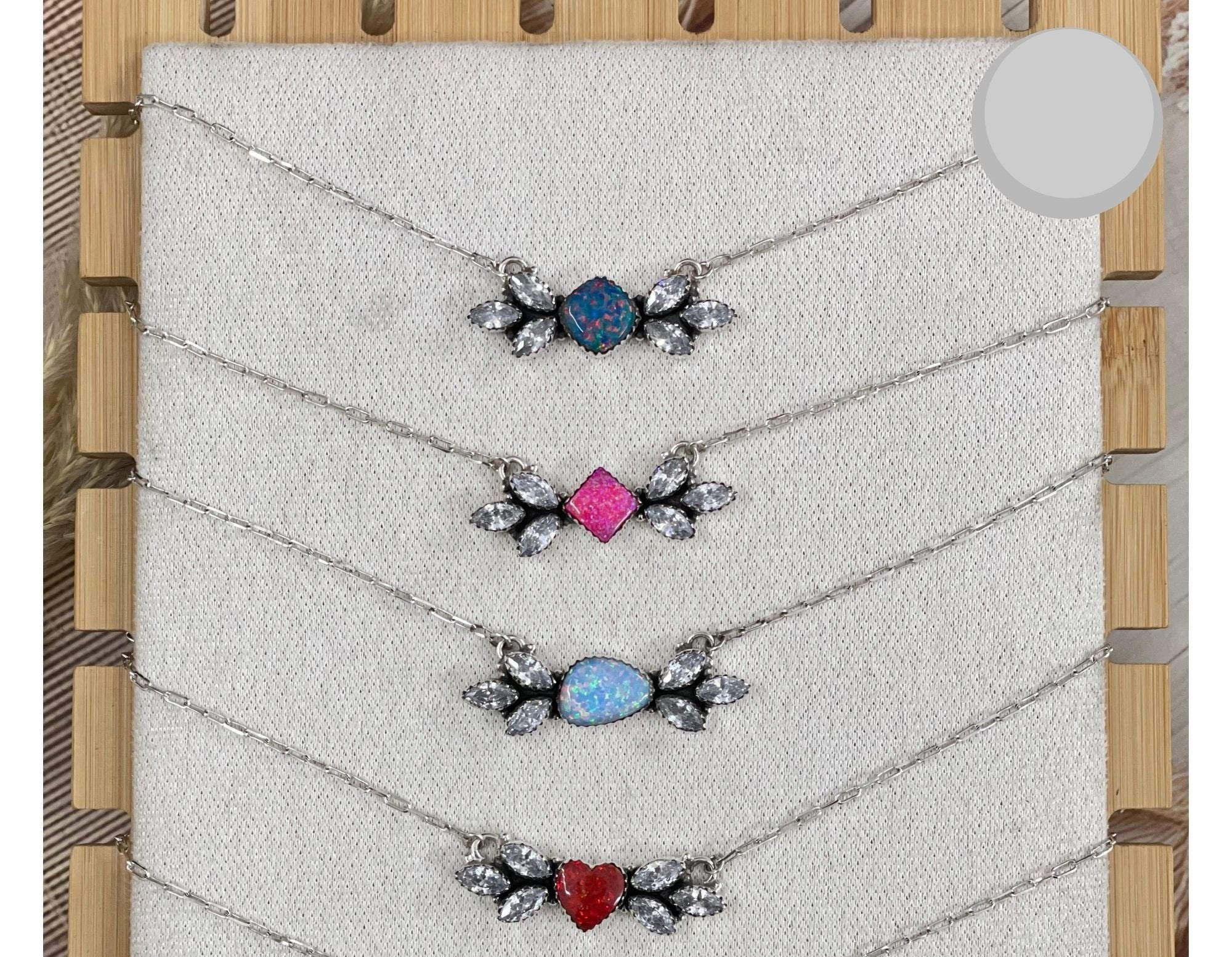 Frozen In Time Stone Necklaces-Chain Necklaces-Krush Kandy, Women's Online Fashion Boutique Located in Phoenix, Arizona (Scottsdale Area)