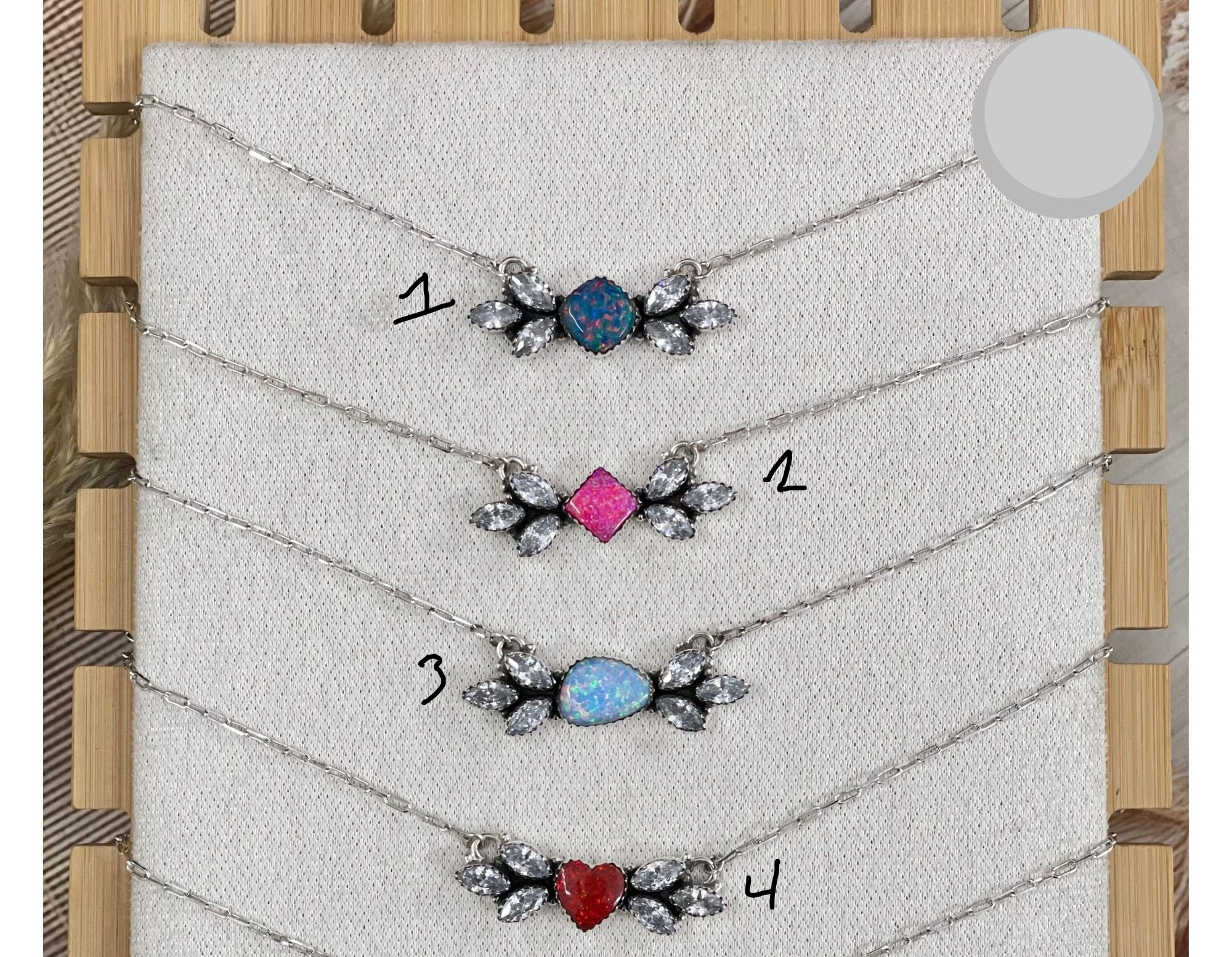 Frozen In Time Stone Necklaces-Chain Necklaces-Krush Kandy, Women's Online Fashion Boutique Located in Phoenix, Arizona (Scottsdale Area)