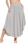 Zenana Woven Crinkle Smocked Waist Maxi Skirt W Pockets-Skirts-Krush Kandy, Women's Online Fashion Boutique Located in Phoenix, Arizona (Scottsdale Area)