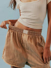 Striped Elastic Waist Shorts-Krush Kandy, Women's Online Fashion Boutique Located in Phoenix, Arizona (Scottsdale Area)