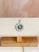 Turquoise Desert Flower Charm-Charms & Pendants-Krush Kandy, Women's Online Fashion Boutique Located in Phoenix, Arizona (Scottsdale Area)
