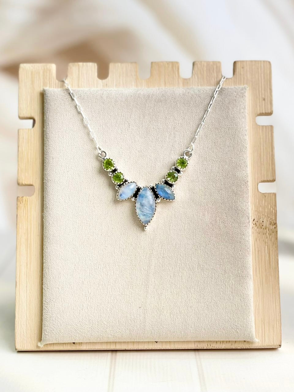 Celestial Spring Moonstone Petals Necklace-Necklaces-Krush Kandy, Women's Online Fashion Boutique Located in Phoenix, Arizona (Scottsdale Area)