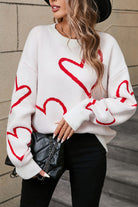 Lover's Lane Dropped Shoulder Sweater-Sweaters-Krush Kandy, Women's Online Fashion Boutique Located in Phoenix, Arizona (Scottsdale Area)