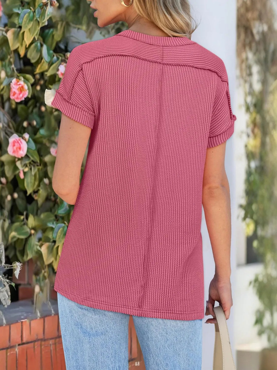 Round Neck Short Sleeve T-Shirt-Krush Kandy, Women's Online Fashion Boutique Located in Phoenix, Arizona (Scottsdale Area)