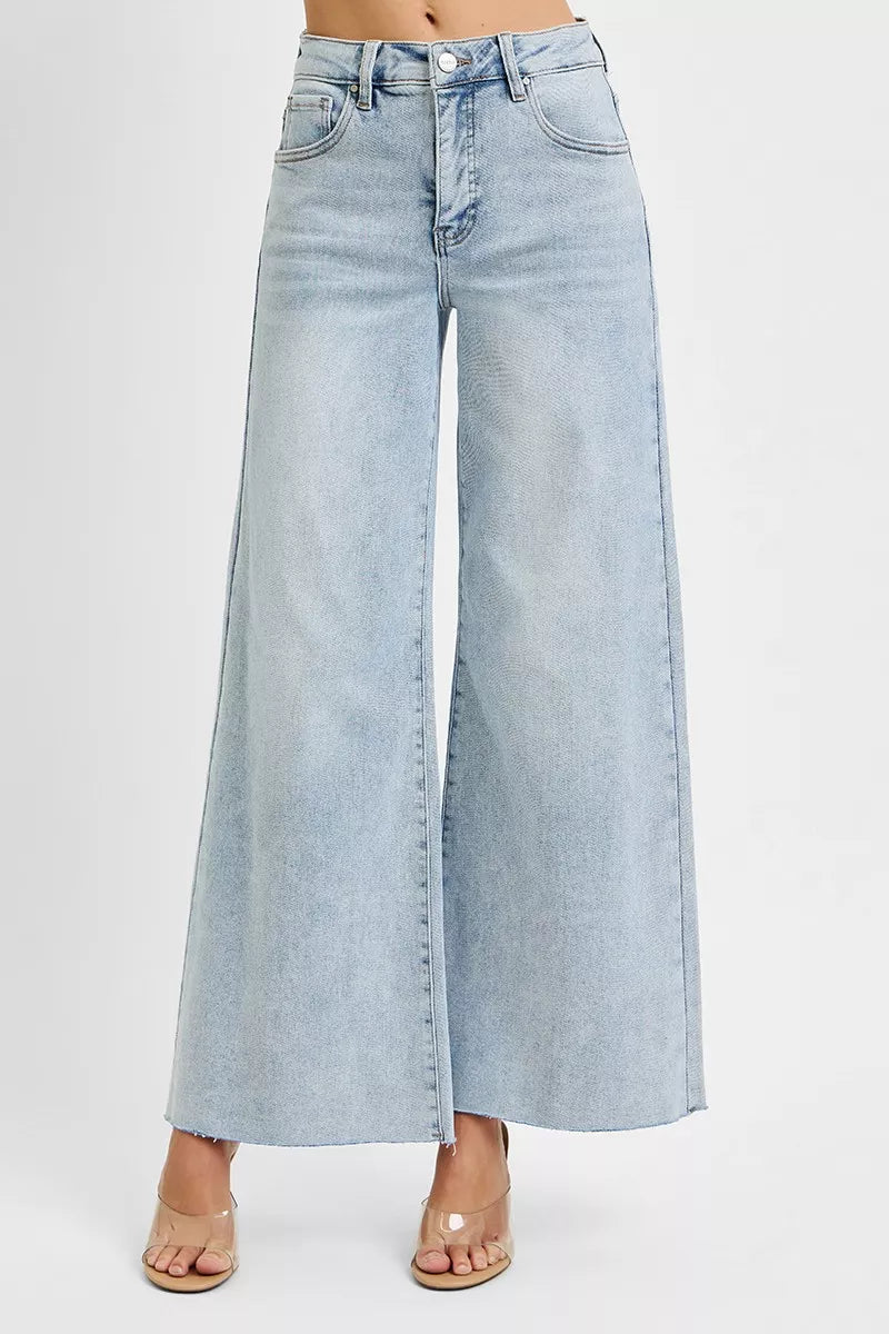 RISEN Full Size High Rise Ankle Wide Palazzo Jeans Plus Size-Krush Kandy, Women's Online Fashion Boutique Located in Phoenix, Arizona (Scottsdale Area)