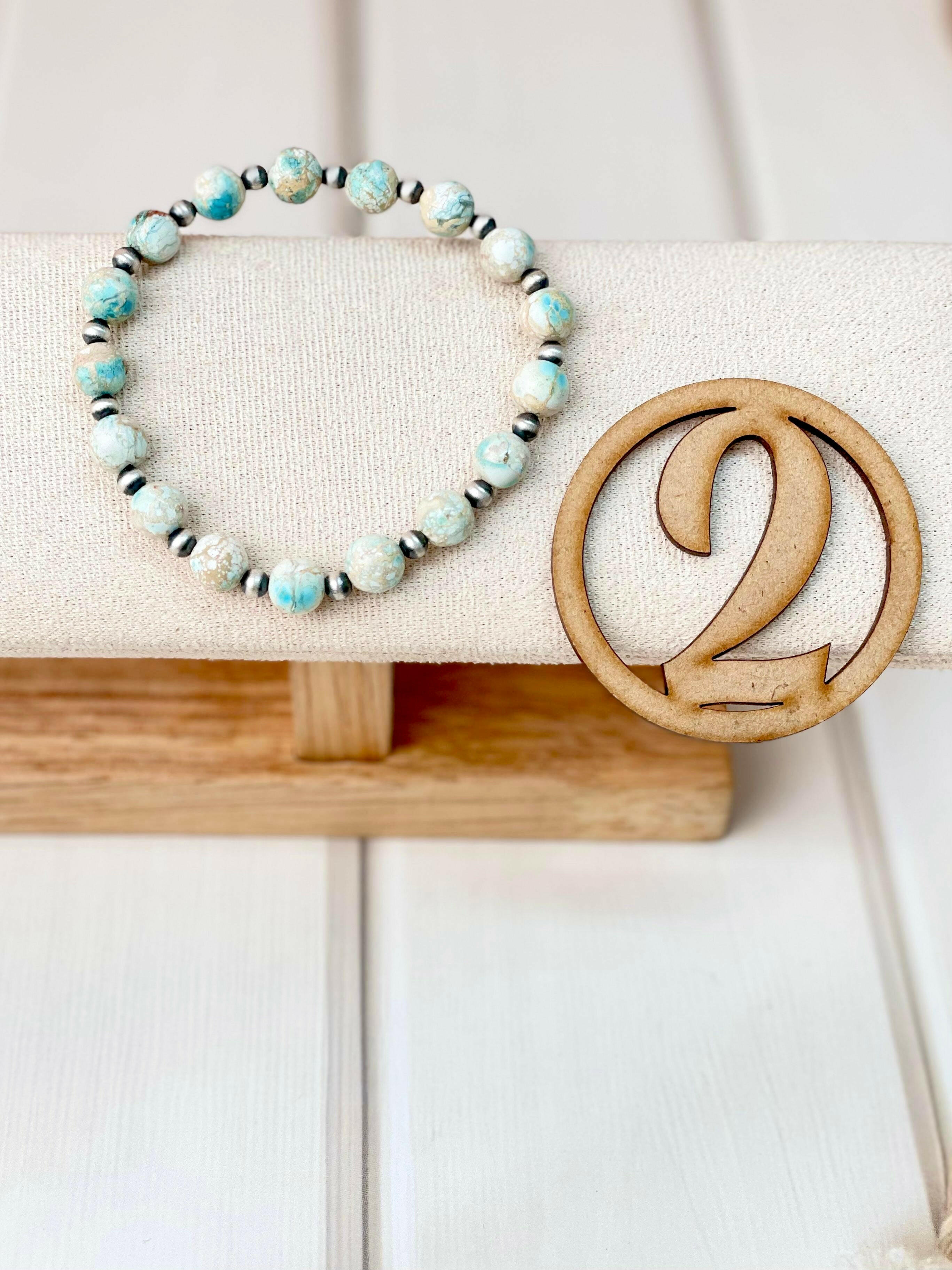 Desert Jasper Stretch Bracelet-Bracelets-Krush Kandy, Women's Online Fashion Boutique Located in Phoenix, Arizona (Scottsdale Area)