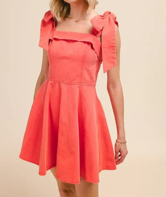 SO ME Fit and Flare Washed Gameday Dress-Dresses-Krush Kandy, Women's Online Fashion Boutique Located in Phoenix, Arizona (Scottsdale Area)