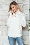 Half Zip Long Sleeve Knit Top-Sweaters-Krush Kandy, Women's Online Fashion Boutique Located in Phoenix, Arizona (Scottsdale Area)