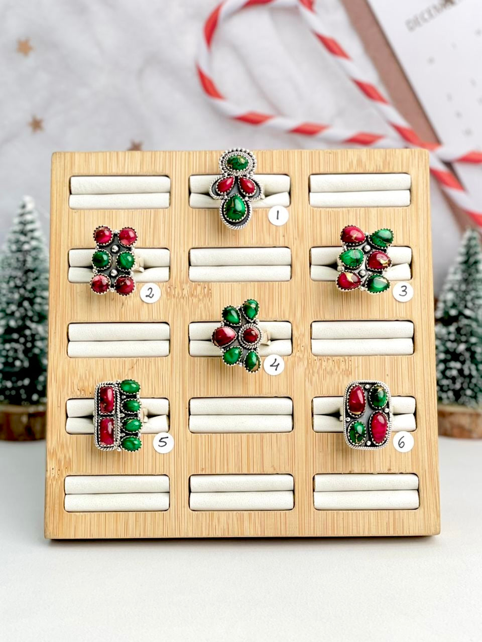 Perfect Holiday Dahlia Stone Cluster Ring-Rings-Krush Kandy, Women's Online Fashion Boutique Located in Phoenix, Arizona (Scottsdale Area)