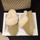 Suede Faux Fur Round Toe Platform Slippers-Krush Kandy, Women's Online Fashion Boutique Located in Phoenix, Arizona (Scottsdale Area)