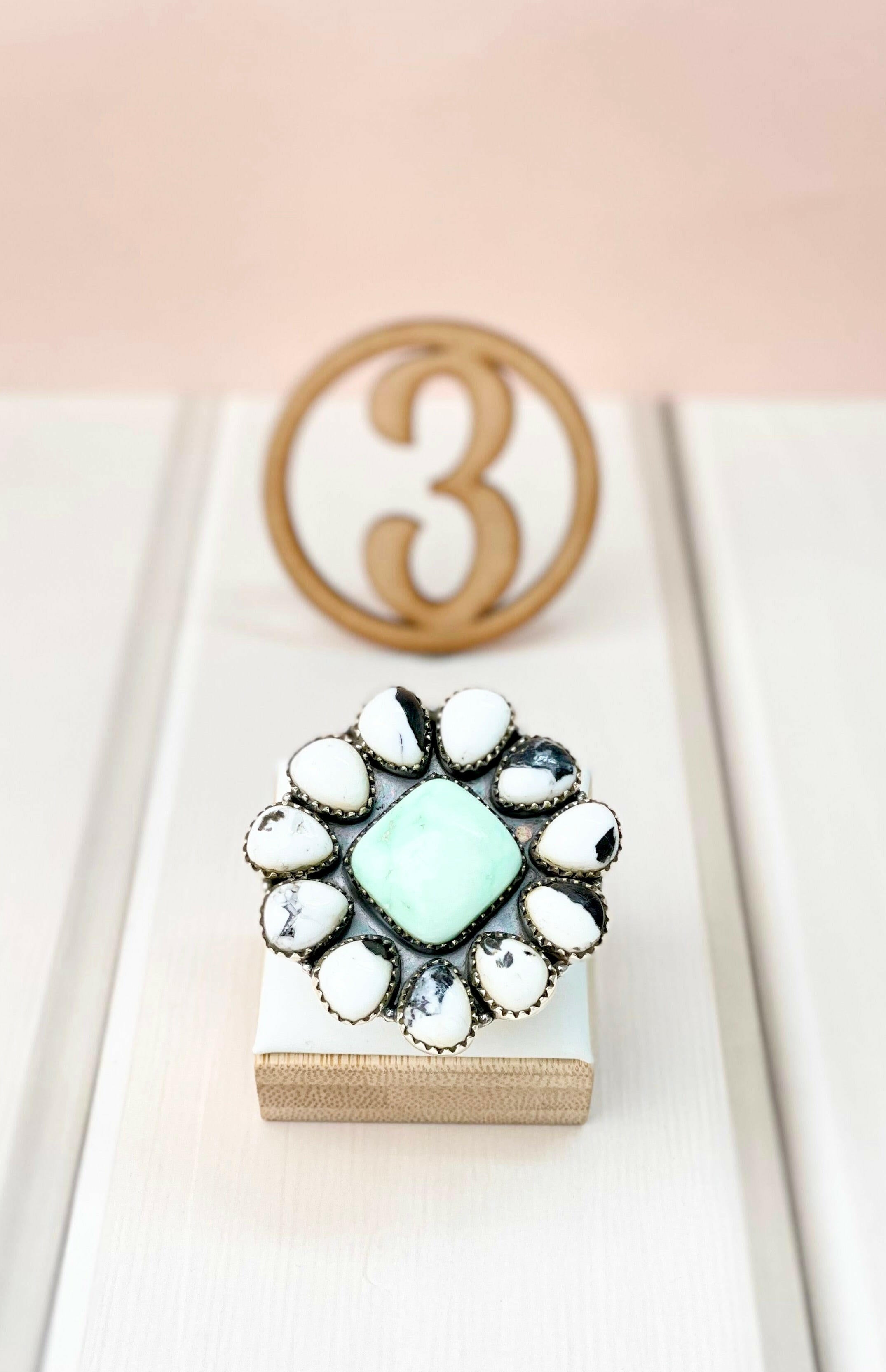 Paloma & White Buffalo Cluster Rings-Rings-Krush Kandy, Women's Online Fashion Boutique Located in Phoenix, Arizona (Scottsdale Area)