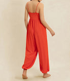 V-Neck Spaghetti Strap Jumpsuit-Jumpsuits & Rompers-Krush Kandy, Women's Online Fashion Boutique Located in Phoenix, Arizona (Scottsdale Area)