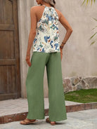 Printed Tank Top and Wide Leg Pants Set-Tops-Krush Kandy, Women's Online Fashion Boutique Located in Phoenix, Arizona (Scottsdale Area)