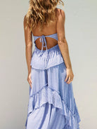 Ruffled Halter Neck Maxi Dress-Dresses-Krush Kandy, Women's Online Fashion Boutique Located in Phoenix, Arizona (Scottsdale Area)