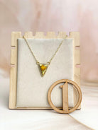 Krushed Gold & Stone Slab Geometric Necklace-Necklaces-Krush Kandy, Women's Online Fashion Boutique Located in Phoenix, Arizona (Scottsdale Area)