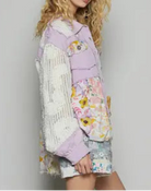 POL Balloon Sleeve A-Line Twill Woven Floral Jacket-Jackets-Krush Kandy, Women's Online Fashion Boutique Located in Phoenix, Arizona (Scottsdale Area)