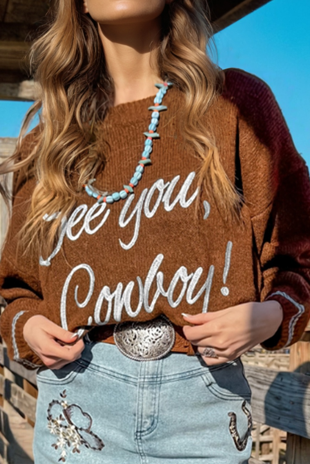 See You, Cowboy! Sweater-Sweaters-Krush Kandy, Women's Online Fashion Boutique Located in Phoenix, Arizona (Scottsdale Area)
