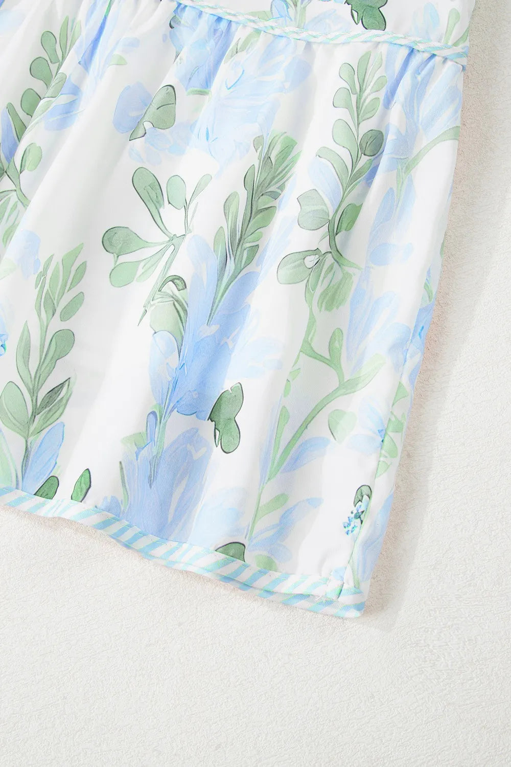 Floral Contrast Edge Layered Short Sleeve Mini Dress-dresses-Krush Kandy, Women's Online Fashion Boutique Located in Phoenix, Arizona (Scottsdale Area)