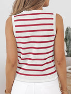 Striped V-Neck Knit Vest-Krush Kandy, Women's Online Fashion Boutique Located in Phoenix, Arizona (Scottsdale Area)