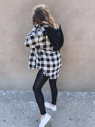 Risen See You Soon Fray Hooded Flannel-Jackets-Krush Kandy, Women's Online Fashion Boutique Located in Phoenix, Arizona (Scottsdale Area)