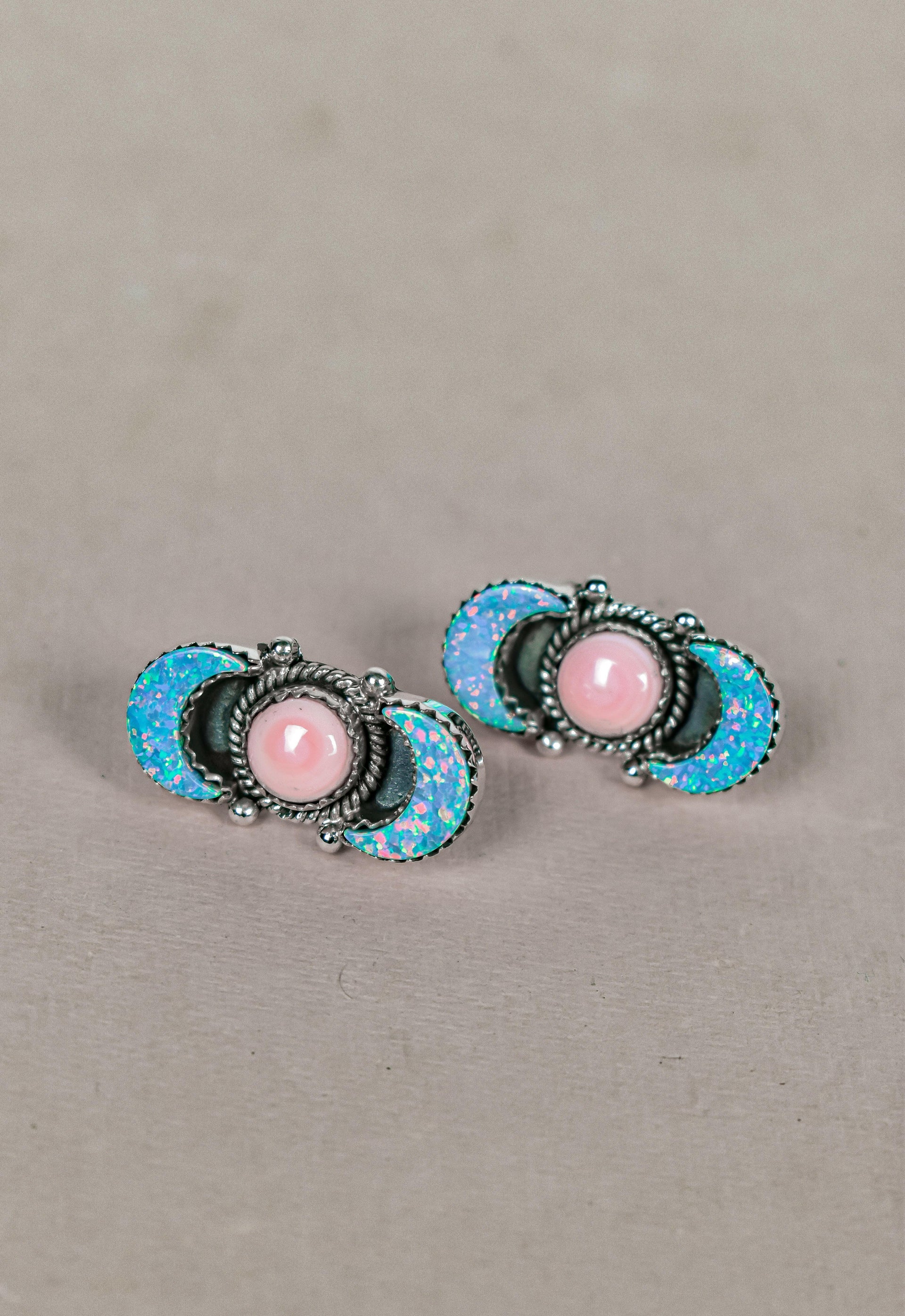 Lunar Crescent Sterling Silver Earring-Stud Earrings-Krush Kandy, Women's Online Fashion Boutique Located in Phoenix, Arizona (Scottsdale Area)