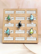 Sterling Floral Tumble Slab Rings-Rings-Krush Kandy, Women's Online Fashion Boutique Located in Phoenix, Arizona (Scottsdale Area)